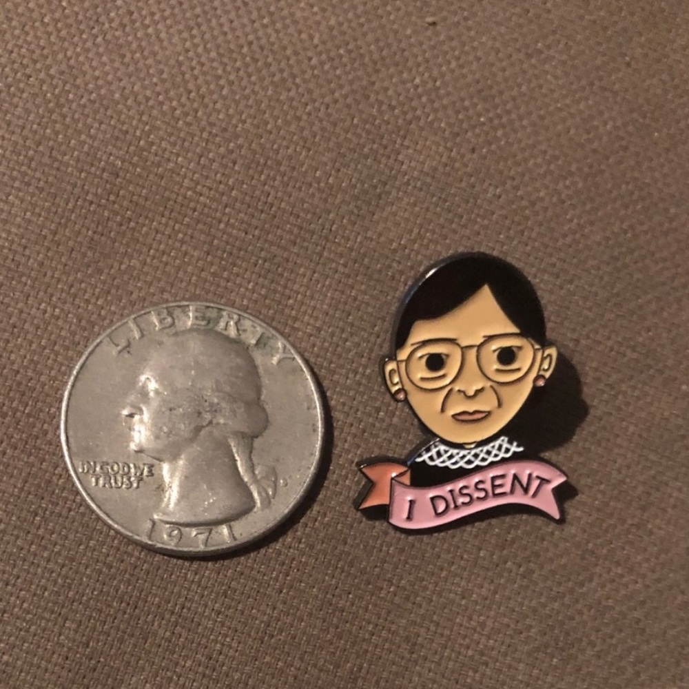 Ruth Bader Ginsberg Enamel Pin - Picture 1 of 5